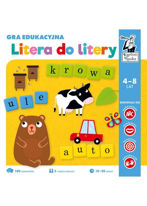 Kapitan Nauka. Gra edukacyjna. Litera do litery