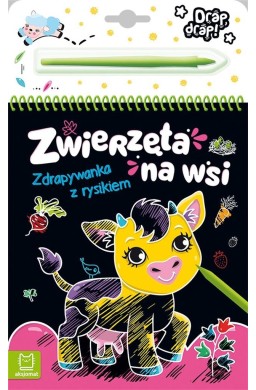 Zwierzęta na wsi. Zdrapywanka z rysikiem