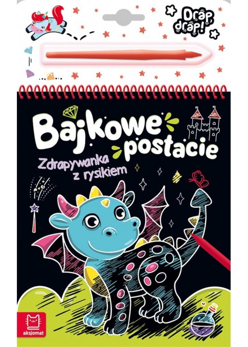 Bajkowe postacie. Zdrapywanka z rysikiem