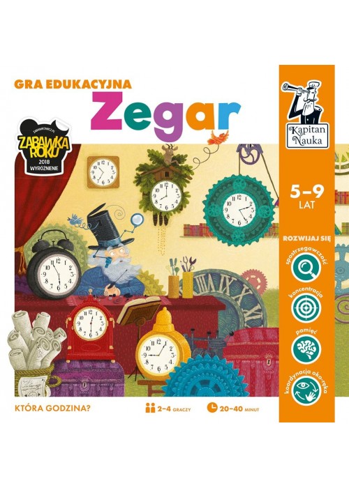 Kapitan Nauka. Gra edukacyjna. Zegar