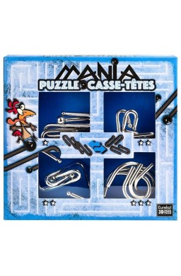 Łamigłówki metalowe 4 szt Puzzle mania nieb. G3