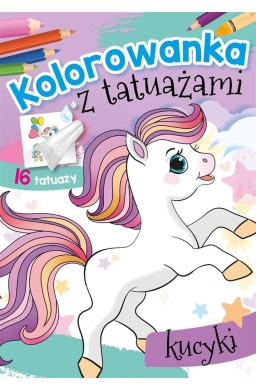 Kolorowanka z tatuażami. Kucyki