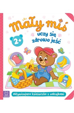 Mały miś uczy się zdrowo jeśćdla