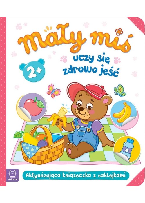 Mały miś uczy się zdrowo jeśćdla