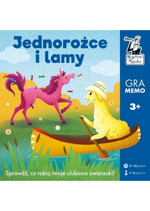 Kapitan Nauka. Lamy i jednorożce. Gra memo