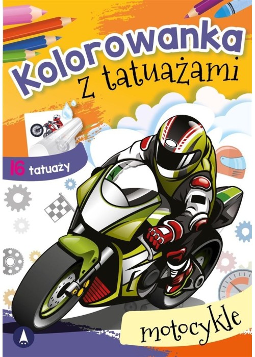 Kolorowanka z tatuażami. Motocykle