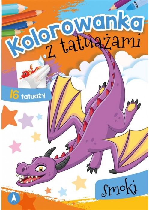 Kolorowanka z tatuażami. Smoki