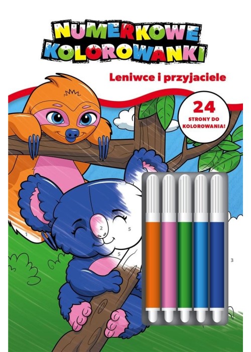 Koala. Numerkowe kolorowanki. Leniwce i..