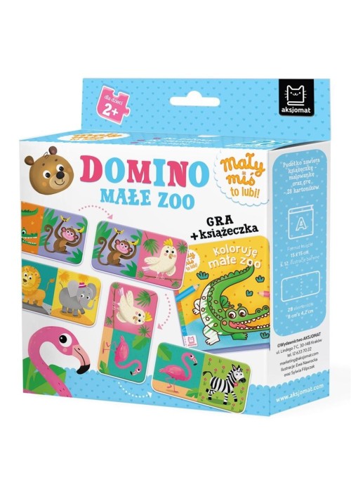 Domino. Małe zoo. Gra + książeczka