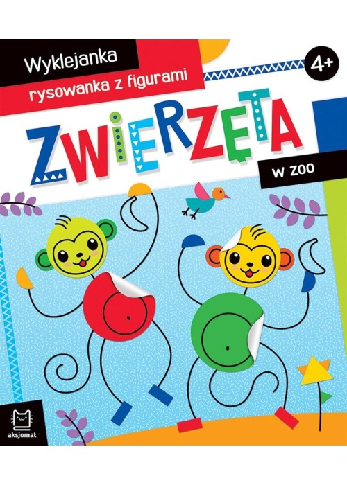 Wyklejanka, rysowanka z figurami. Zwierzęta w zoo