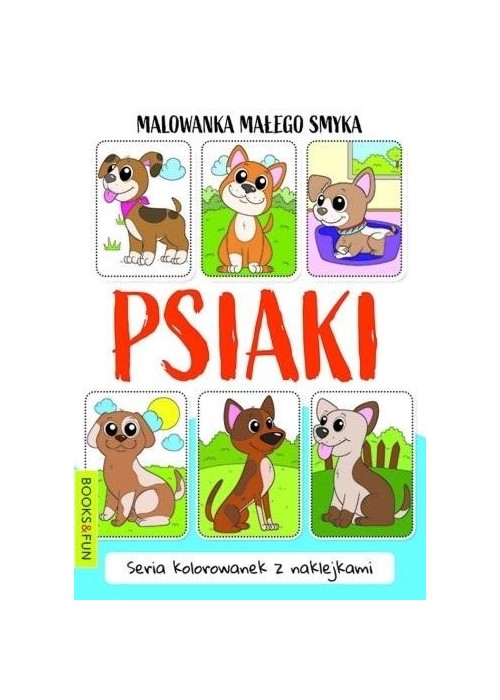 Malowanka małego smyka. Psiaki