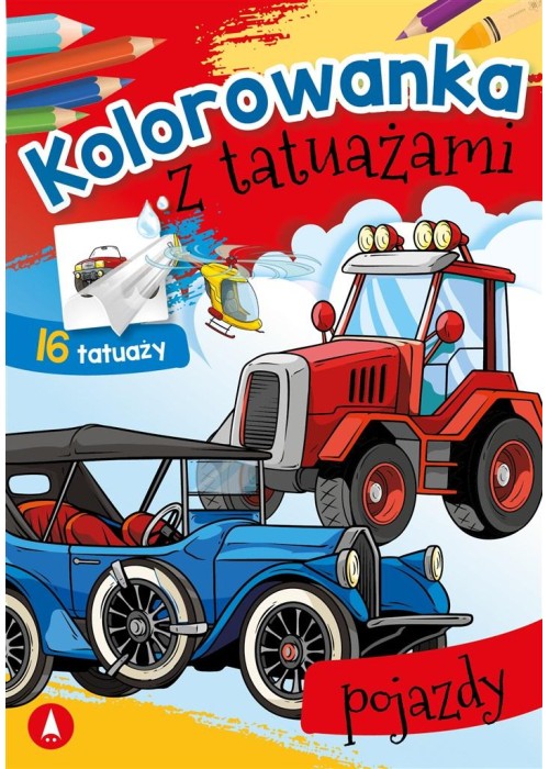 Kolorowanka z tatuażami. Pojazdy