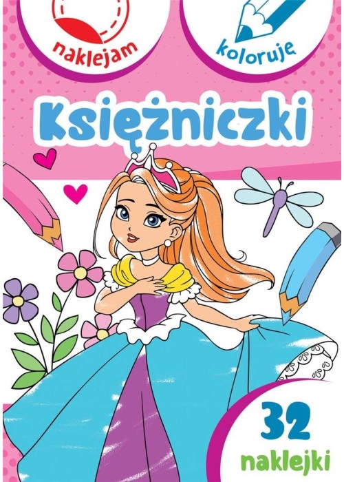 Księżniczki. Naklejam i koloruję