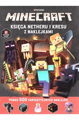 Minecraft Księga Netheru i kresu z naklejkami