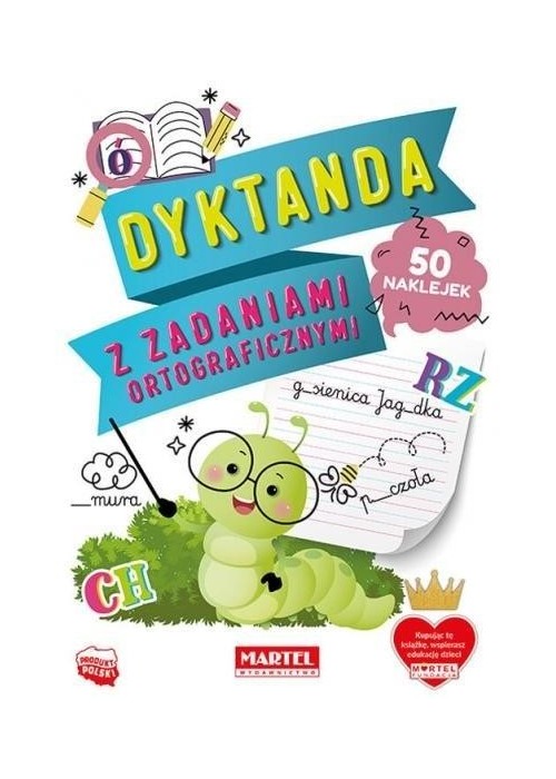 Dyktanda z zadaniami ortograficznymi z naklejkami