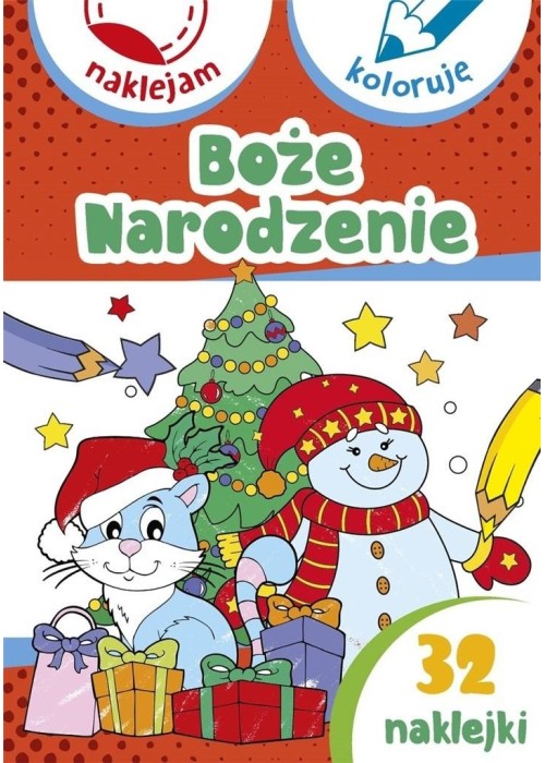 Boże Narodzenie. Naklejam i koloruję