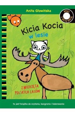 Kicia Kocia w lesie. Kolorowanka