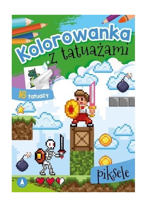 Kolorowanka z tatuażami. Piksele