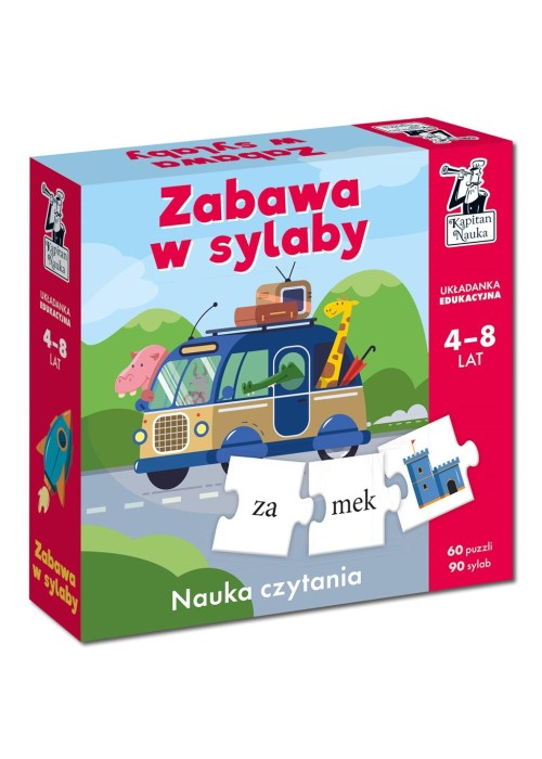 Zabawa w sylaby. Układanka edukacyjna 4-8 lat