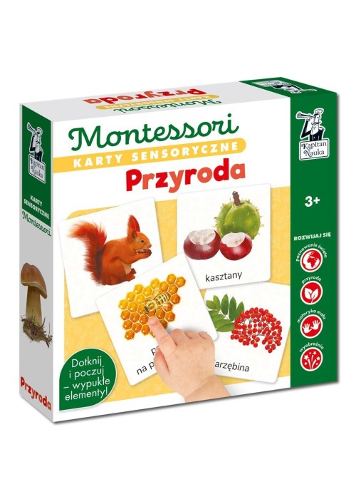 Montessori. Karty sensoryczne Przyroda 3+