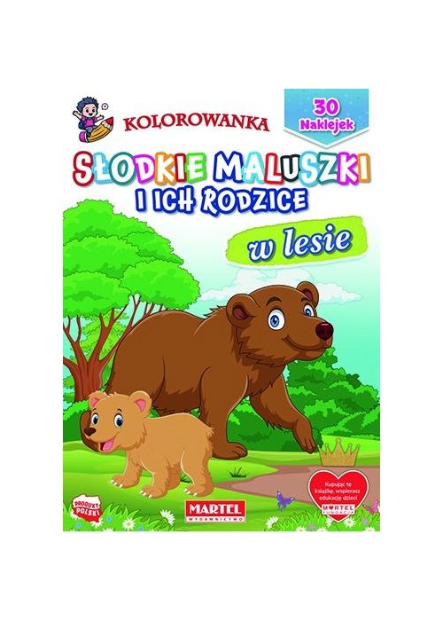 Słodkie maluszki i ich rodzice. W lesie