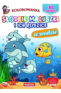 Słodkie maluszki i ich rodzice. W wodzie