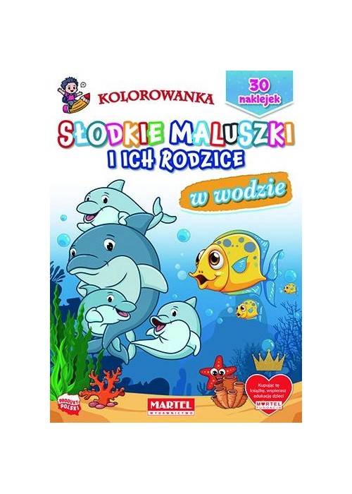 Słodkie maluszki i ich rodzice. W wodzie