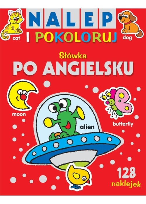 Nalep i pokoloruj. Słówka po angielsku