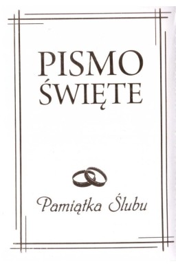 Pismo Święte w etui białe Pamiątka Ślubu