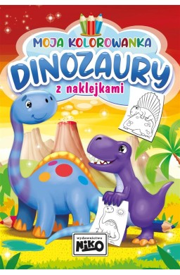 Moja kolorowanka z naklejkami Dinozaury