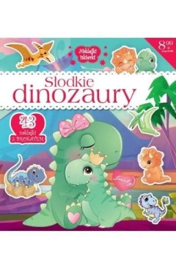 Naklejki IskierkiI brokatowe. Słodkie dinozaury