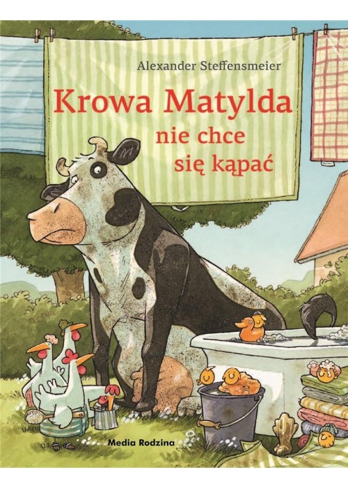 Krowa Matylda nie chce się kąpać