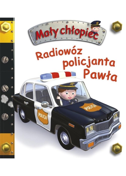 Radiowóz policyjny Pawła. Mały chłopiec