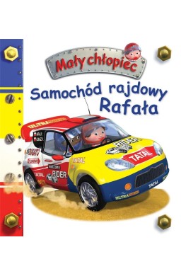 Samochód rajdowy Rafała. Mały chłopiec