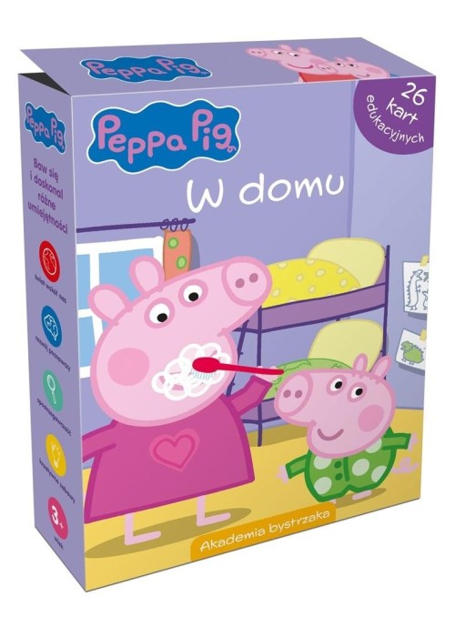 Świnka Peppa. W domu. Karty edukacyjne w pudełku