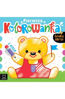 Pierwsza kolorowanka z misiem. Gruby obrys