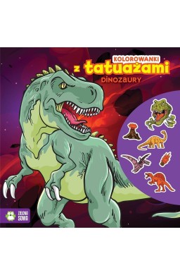 Kolorowanki z tatuażami. Dinozaury