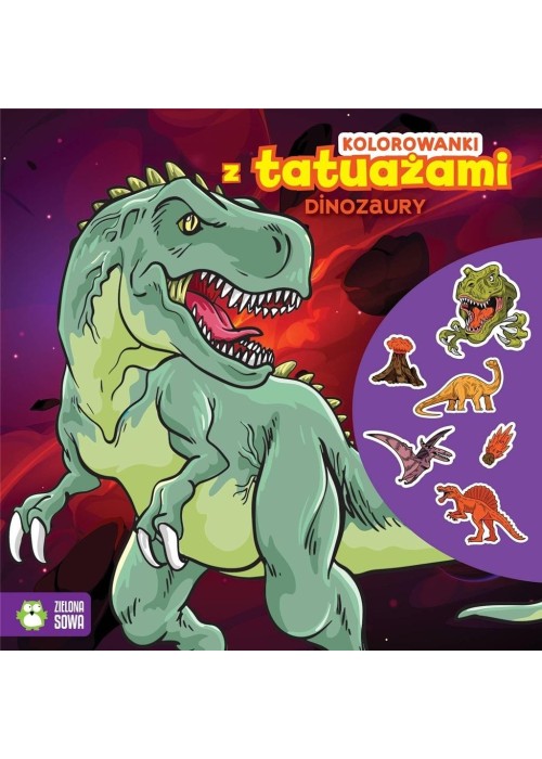 Kolorowanki z tatuażami. Dinozaury