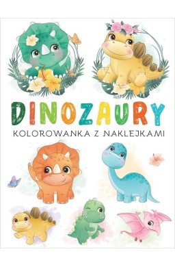 Kolorowanka z naklejkami. Dinozaury