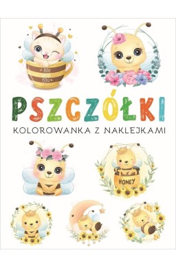 Kolorowanka z naklejkami. Pszczółki