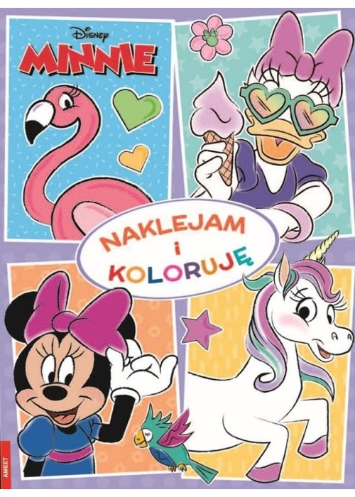 Minnie. Naklejam i koloruję