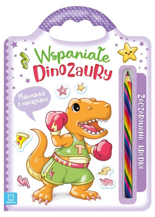 Wspaniałe dinozaury. Malowanka z naklejkami