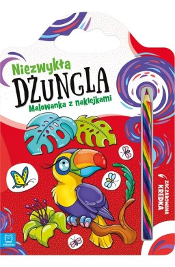 Niezwykła dżungla. Malowanka z naklejkami