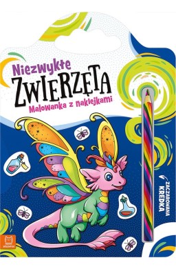 Niezwykłe zwierzęta. Malowanka z naklejkami