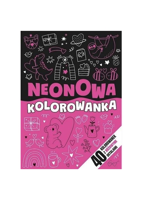 Neonowa kolorowanka różowa