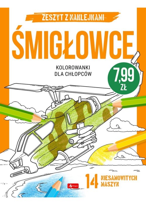 Kolorowanki dla chłopców. Śmigłowce