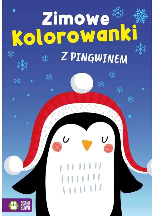 Zimowe kolorowanki z pingwinem