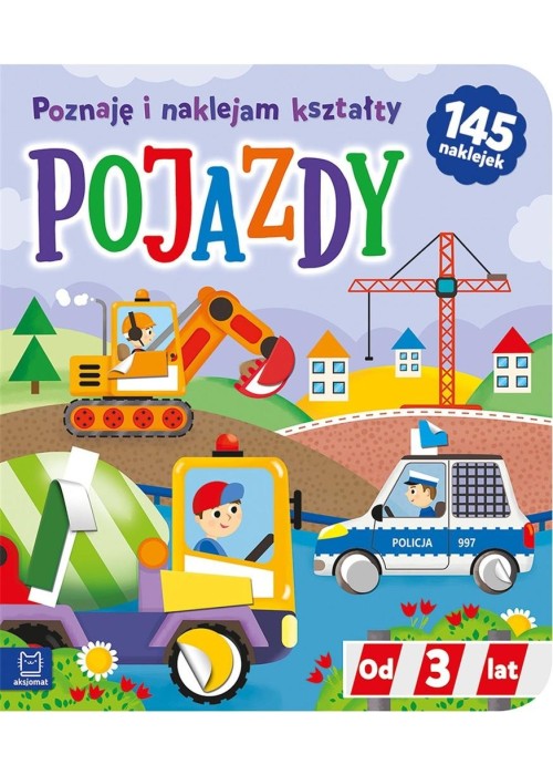 Pojazdy. Poznaję i naklejam kształty od 3 lat