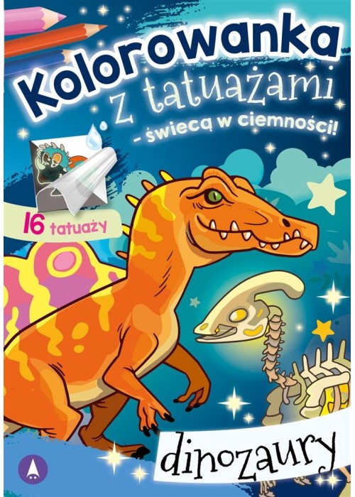 Kolorowanka z tatuażami. Dinozaury