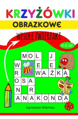 Krzyżówki obrazkowe 4-8 lat. Wesołe zwierzaki